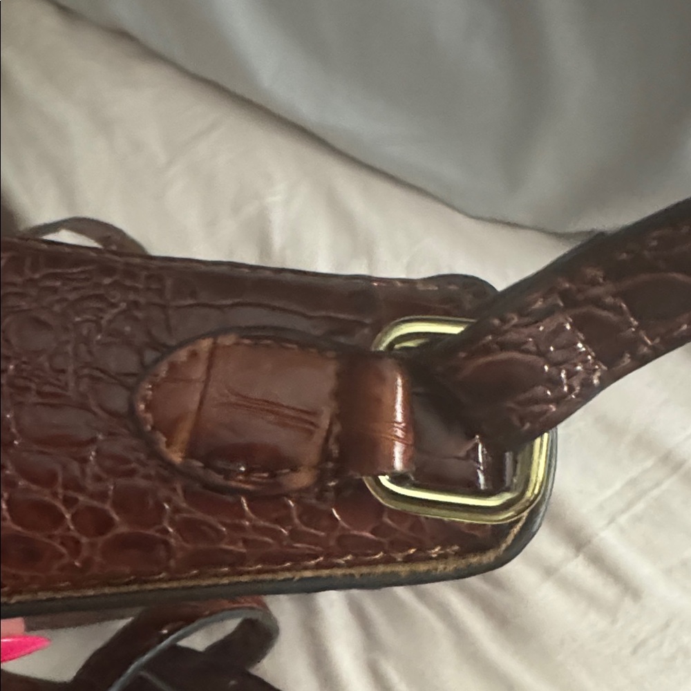 Brahmin Brown Crocodile Embossed Shoulder Bag - Picture 9 of 9